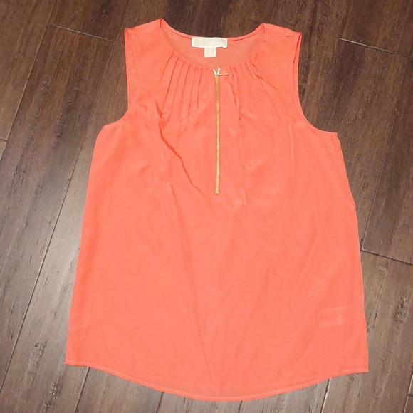 Michael Kors Coral Sleeveless Blouse - Picture 4 of 5